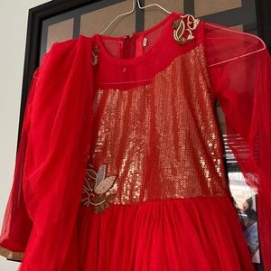 COPY - Eid   New soft Net  sequence and beads Gown S-M